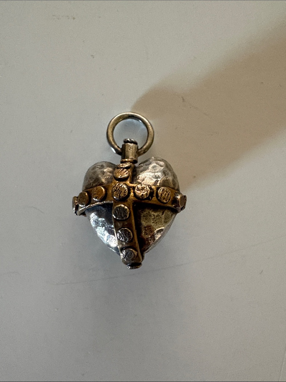 Waxing Poetic Celestial Heartglobe charm retired. Sterling, bronze & brass